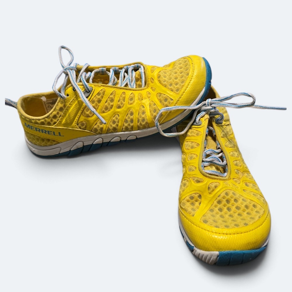 Merrell Pace Glove Womens 6.5 Yellow Barefoot Running Shoes Vibram